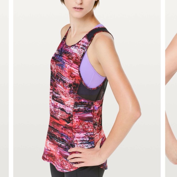 Lululemon Sculpt Tank II Slim Fit Racer Back Long Top Women Mesh Fishnet Back - Picture 4 of 16